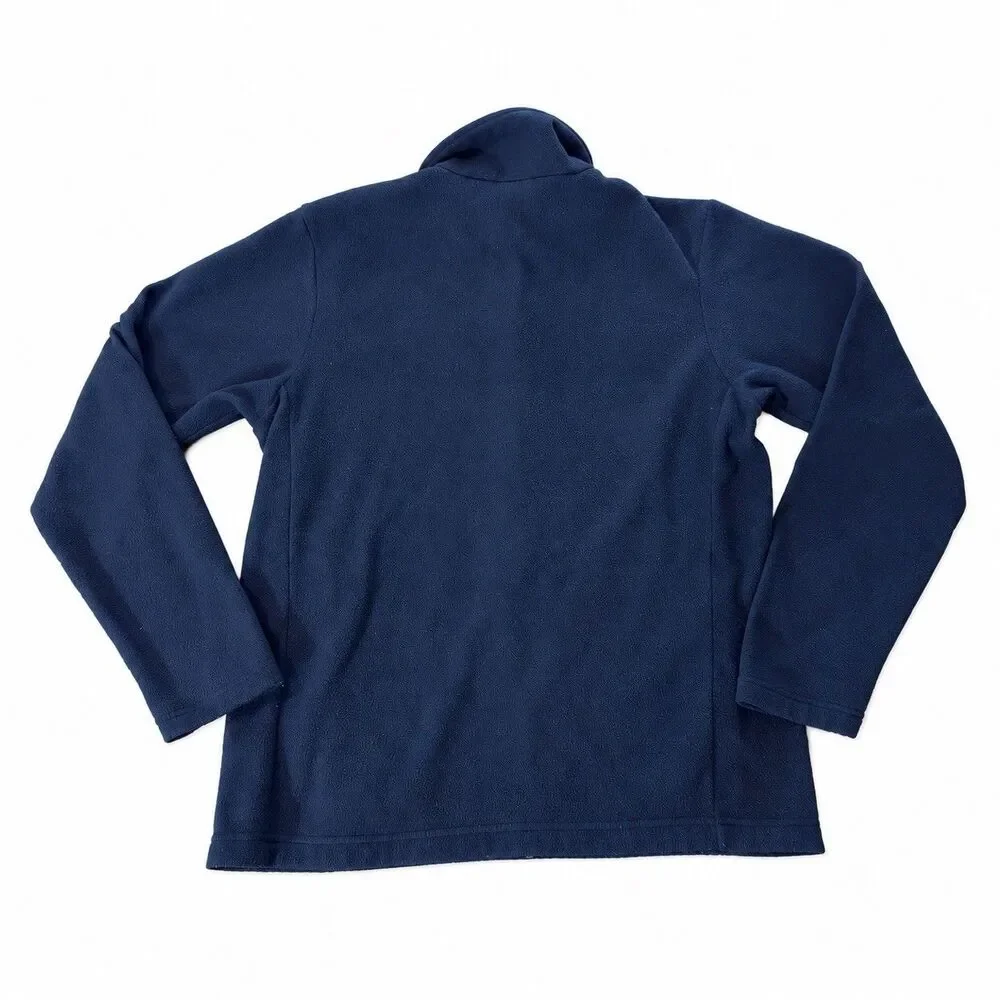The North Face CF2M Fleece Jacket Mens M Blue Full Zip Logo Pockets